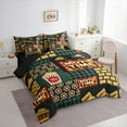 thumbnail image 3 of Manfei Movie Theater Theme 7 Pieces Bedding Comforter Set,Cinema Popcorn Full Bedding Set,Yellow Retro Filmstrip Fitted Sheet Flat Sheet For Girl,Microfiber Bedroom Decor Reversible, 3 of 8