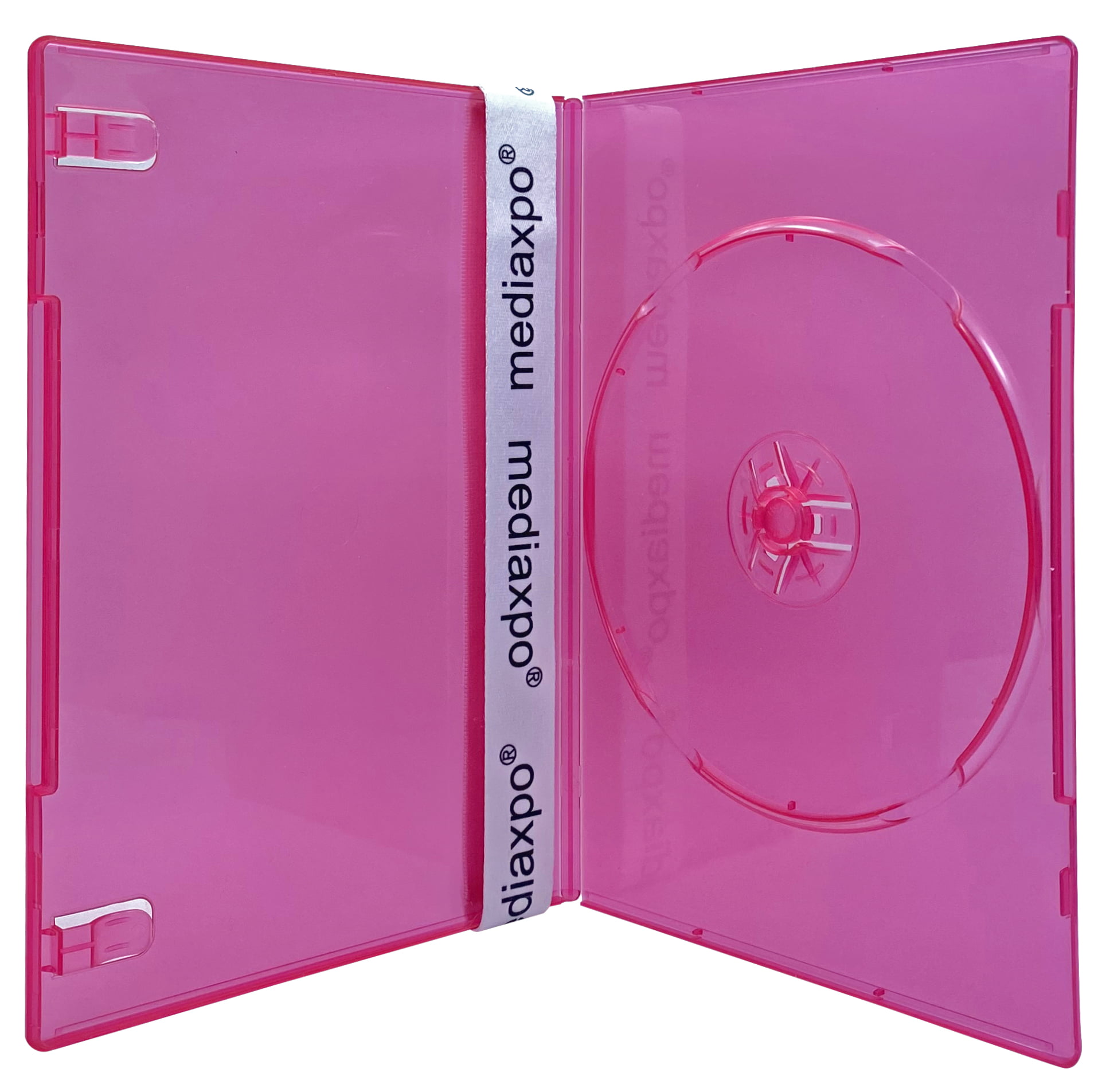 mediaxpo 25 Purple Color Round Clamshell CD/DVD Case with Lock