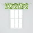 thumbnail image 2 of Ambesonne Exotic Window Valance, Tropical Forest Leaves Art, 54" X 12", White and Fern Green, 2 of 3