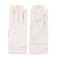 thumbnail image 2 of Premium Solid Color Wrist Length Short Satin Wedding Party Prom Bridal Gloves, 2 of 2