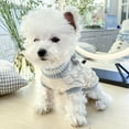 thumbnail image 2 of Oaktree Dog Sweater Knit Turtleneck Dogs Pullover with Bow Fall Winter Warm Dog Sweater Cute, 2 of 5