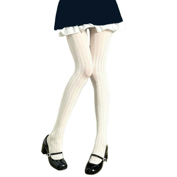 RUISINERY Japanese Bowknot Pattern Thin Tights for Women Breathable Leggings Spring Fall Student Solid Color Pantyhose Stockings