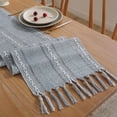 thumbnail image 6 of Rustic Linen Table Runner Farmhouse Style Table Runners Table Runner with Hand-Tassels for Dining Room Decorations, 6 of 6
