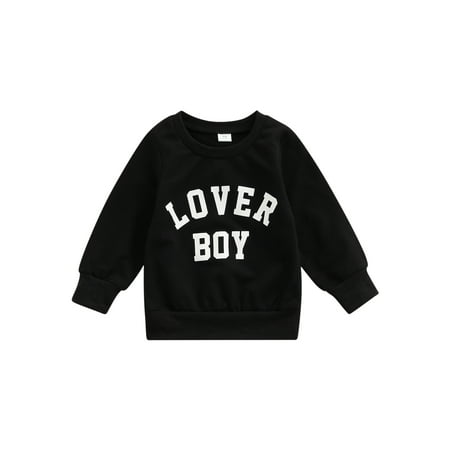 

Kiapeise Toddler Baby Boys Letter Printed Crewneck Sweatshirt Pullover Tops