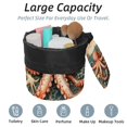 thumbnail image 2 of PhooArto Drawstring Cosmetic Bag, Barrel Shaped Portable Travel Makeup Bags, Vintage Map Octopus Large Capacity Waterproof Multifunctional Bucket Toiletry Bag, 2 of 6