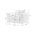 thumbnail image 3 of Roomfitters Sherpa Accent Chair Single Sofa 42"W, Cozy Accent Chair for Bedroom, Living Room, Apartment, Beige, 3 of 8
