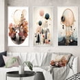 thumbnail image 1 of Designart « Boho Dreams Rose Gold Abstract Landscape » Paysage Abstrait Ensemble d'Art Mural Encadré de 3 - Ensemble de Toiles Encadrées Paysages Abstraits Roses pour Déco de Salon, 1 of 6