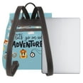 thumbnail image 3 of Yiaed Let's Go on an Adventure Print Laptop Backpack for Women Slim Computer Bag Work Travel College Backpack Purse Fits 14 Inch Notebook, 3 of 4