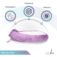 thumbnail image 2 of Cuna Nido Portátil Memory Foam Almohada Lactancia Color Lila, 2 of 8