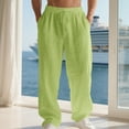 thumbnail image 4 of sususu Men Travel Pants Pockets,Men's Casual Straight Leg Pants Comfortable Stylish Home Beach Wear Soft Lightweight Trousers,Light Green,XXXL, 4 of 6