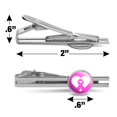 thumbnail image 3 of Breast Cancer Awareness Pink Ribbon in Heart Round Tie Bar Clip Clasp Tack Silver Color Plated, 3 of 5