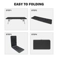 thumbnail image 4 of 8ft Portable Indoor&Outdoor Table with Gravity Lock,Camping Table with Carrying Handle,Folding Table with Foot Pad for Camping, Picnics, Apartment, Black, 4 of 6