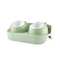 thumbnail image 2 of Comederos elevados para gatos, para interiores, inclinados y elevados, para el cuello Verde, 2 of 9