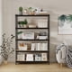 thumbnail image 5 of 5 niveles heavy duty metal almacenamiento estantes: adjustable utility rack para garage, warehouse, pantry, kitchen, basement, y laundry (negra), 5 of 7
