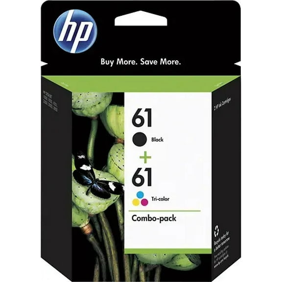 61 2-Pack Standard Capacity Ink Cartridges - Black/Tri-color