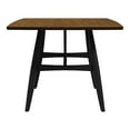 thumbnail image 4 of Furniture of America Kapok Solid Wood Rectangle Dining Table in Oak and Black, 4 of 8
