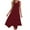 Red, variant on Women's Summer Casual Tank Dress Sleeveless Long Midi Dress with Pockets Loose Comfy Flowy A-Line Sundress Womens Denim Dress Khaki S