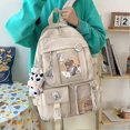 thumbnail image 4 of Backpack With Cute Pin Accessories Plush Pendant Kawaii Backpack, 4 of 4