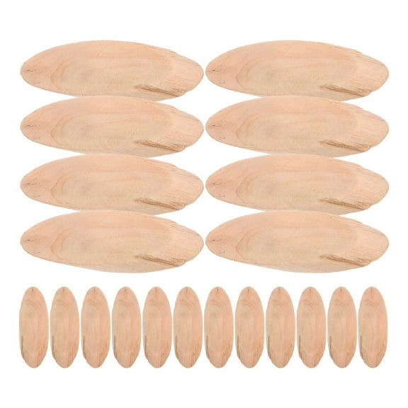 Topbathy Wood Craft Pieces 20Pack Natural Driftwood Rustic Wood Discs Beige For Aquarium Setup And