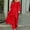 Red, variant on successthop Women's Lounge Sets Two-Piece Solid Color Baggy Asymmetric Hem Crewneck Long Sleeve Shirts and Long Pants Basic Travel Pajamas Lounge Set Loungewear Summer Outfits