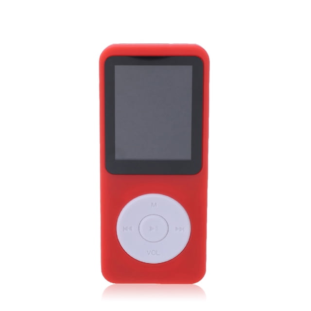 Matsuzay Reproductor de Radio MP3 MP4 portátil, grabadora de Audio, senderismo, correr, compatible con Bluetooth, vídeo 5,0, reproducción de música, Cables de audio/vídeo rojo 8G