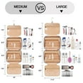 thumbnail image 2 of COOSKY Travel Hanging Toiletry Bag for Women, with Jewelry Organizer Compartment, Medium Waterproof Hanging Makeup Accessories, Cosmetic Essentials, Toiletries Dopp Kit Set with Trolley Belt, Gray, 2 of 13