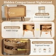 thumbnail image 5 of Christopher Knight Home Wood Nightstand with Rotating Hidden Compartment, Modern Storage Bedside Table, Natural, 5 of 13
