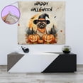 thumbnail image 4 of Happy Halloween Siamese Witches Hat Pumpkin Carving Tapestry Cat Lover Kitten Owner Gifts Wall Hanging Backdrop Home Decor - 02019, 4 of 5