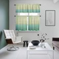 thumbnail image 5 of Teal Blue Gradient Ocean Kitchen Curtains Valances and Tiers Set of 3 Gradient Glowing Horizon Sky Scenery Retro Tier Curtains and Valance with Rod Pocket for Small Windows, 27.5"x24", 5 of 9