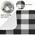 thumbnail image 2 of White and Black Buffalo Plaid Dish Drying Mat 18x24 for Kitchen Classic Buffalo Check Dishes Pad Dish Drainer Rack Mats Absorbent Fast Dry Kitchen Accessories, 2 of 7