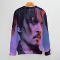 thumbnail image 3 of Johnny Depp Unisex Sweater Long Sleeve Round Neck Pullover Jumper Fall Winter Clothes Print Tops Blouse M, 3 of 6