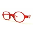 thumbnail image 3 of Womens Mens Square Round Reading Glasses 1.5, Red Designer Spring Hinge Readers +1.50, 3 of 3