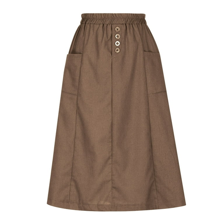 Linen Skirt, Linen Midi Skirt, A Line Skirt, High Waist Skirt