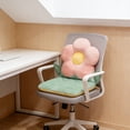 thumbnail image 4 of Coussin de Chaise Intégré en Forme de Fleur 17,72 Po Dossier Intégré Protection de la Taille Haute Résilience Rembourrage Toutes Saisons Soulagement de la Pression sur les Hanches pour Bureau Assise Prolongée Maison Étude Chaise de Salle à Manger Chaise de Bureau, 4 of 6