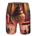 thumbnail image 3 of Rocae Colorful Cake Ice Cream for Men's Beach Shorts Casual Elastic Waist Drawstring Summer Beach Shorts,S-3XL-X-Large, 3 of 6