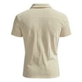 thumbnail image 7 of Afdoent Mens Polo Shirts Male Fashion Summer Corduroy Half Zip Lapel Short Sleeve Comfortable, 7 of 7
