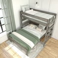 thumbnail image 6 of Max & Lily Solid Wood Modern Farmhouse Bunk Bed, L-Shaped Twin over Queen Bed Frame For Kids, 6 of 9