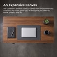 thumbnail image 6 of One-Piece Tabletop Standing Desk with USB & Type-C & Drawers, Electric Adjustable Height Desk, Sit to Stand Up Computer Desk for Small Apartment, 40" x 24", Walnut, 6 of 8