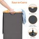 thumbnail image 5 of Cesto de ropa Lifewit 120L con tapa y bolsa extraíble gris oscuro, 5 of 8