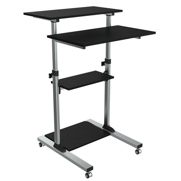 Mobile Work Station Stand Up Desk Walmart Com Walmart Com