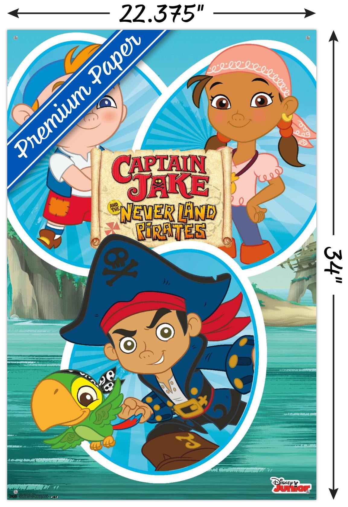 Disney Captain Jake - Group 22.37" x 34" Poster, by Trends International
