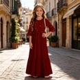 thumbnail image 5 of Mifsaly Little Girl Dresses Ruffle Half Sleeve A-Line Tiered Long Dress Comfortable Flowy Casual Summer Beach Sundress with Pockets, 5 of 7