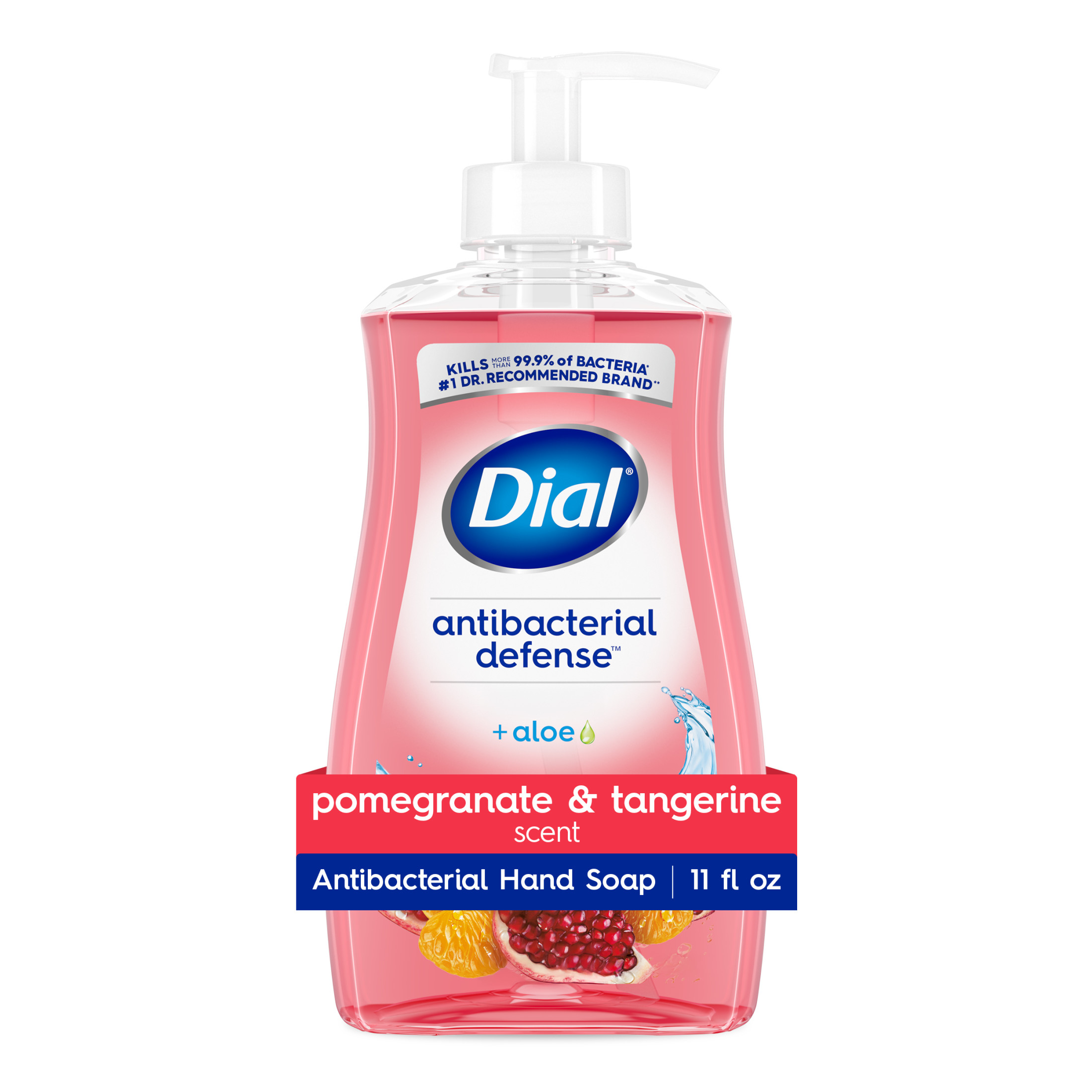 Dial Antibacterial Defense Pomegranate & Tangerine Liquid Hand Soap, 11 fl oz