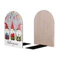 thumbnail image 2 of Hirioo Merry Christmas Gnome1 for Bookends Decorative Bookends for Shelves for Home or Office, Non-Slip Base, 2 of 8