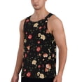 thumbnail image 2 of Fotbe Red White Flowers Pattern Men's Quick Dry Workout Tank Top Gym Muscle Tee Fitness Bodybuilding Sleeveless T Shirt Breathable Workout Shirt-3X-Large, 2 of 9