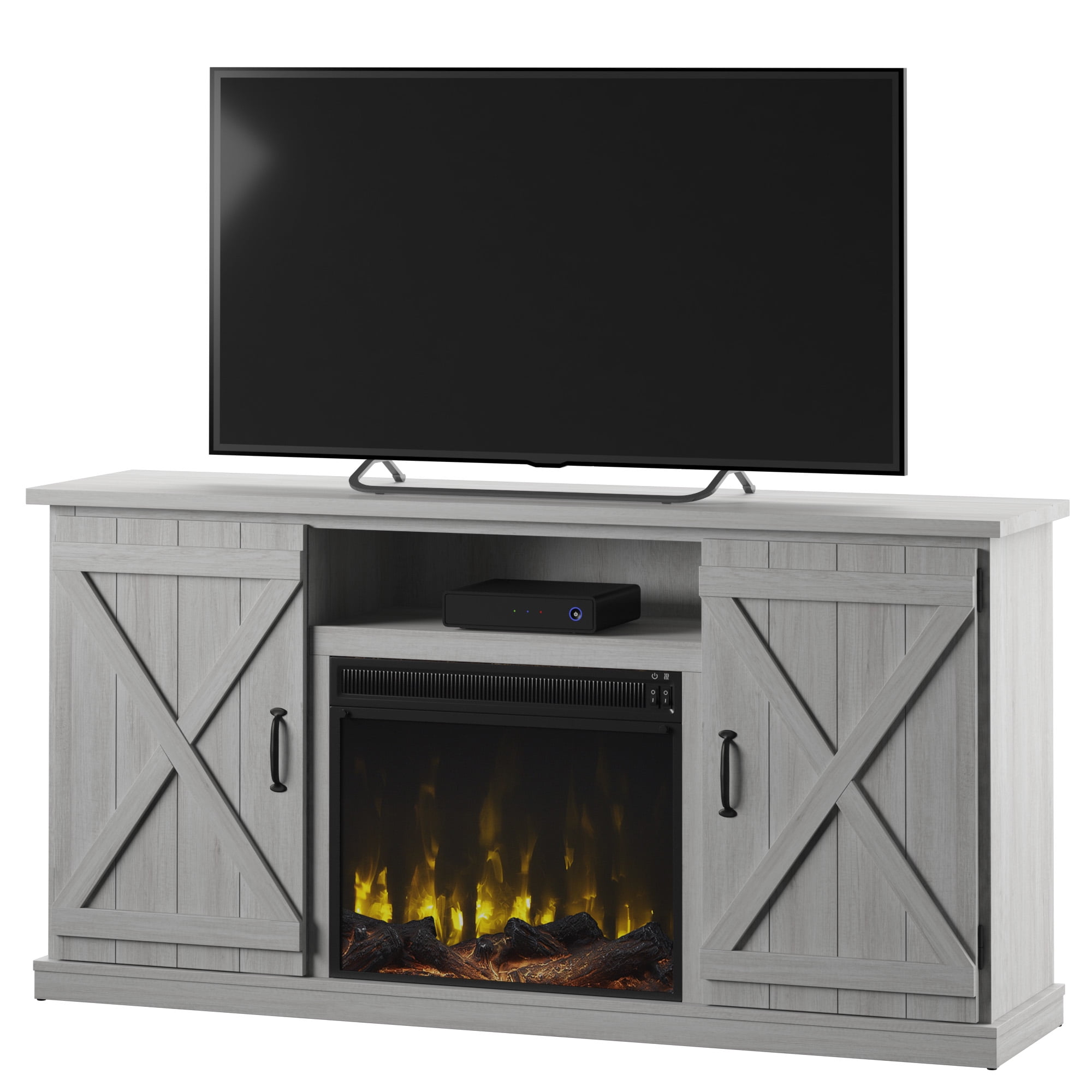 Twinstar omni 70 inch 2024 weathered gray fireplace tv stand
