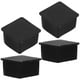 thumbnail image 5 of 4 tapas cuadradas de goma para patas de silla, protectores de suelo antideslizantes para patas de muebles, tapas para patas de silla para suelos de madera, color negro., 5 of 5