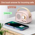 thumbnail image 5 of TOPRenddon Bluetooth Speaker, Retro Bluetooth Speaker Mini Wireless Speaker With Riching Bass In Clear Stereo Sound Portable Speaker Support FM, USB Drive, SD Card, AUX, 5 of 9