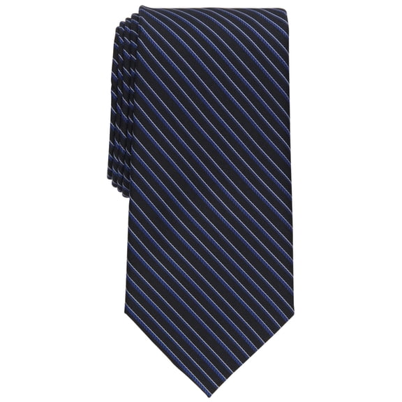 Club Room Men's Watts Striped Tie Black Size Regular