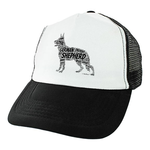 ThisWear Dog Gifts German Shepherd Trucker Hat German Shepherd Word Collage Dog Breed Hat Trucker Hat